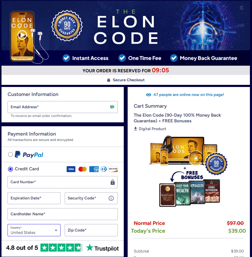 The Elon Code Secure Checkout